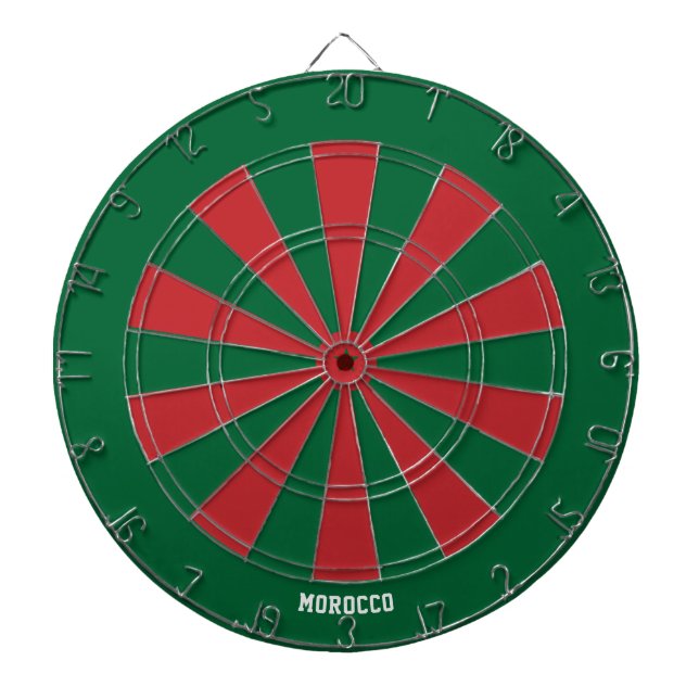 Marokko Flaggenpatrons Bullseye Dartscheibe (vorne)