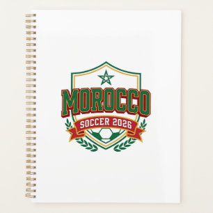 Marokko Fußball 2026 Fußball Fett Land Typografie Planer