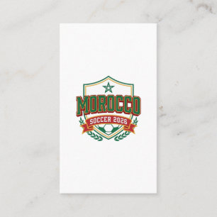 Marokko Fußball 2026 Fußball Fett Land Typografie Visitenkarte