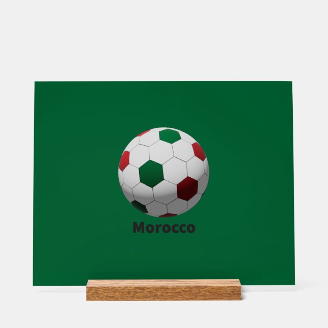 Marokko Fußball Acrylschild (Vorderseite)