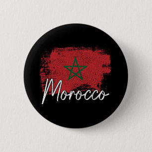 Marokko Fußball Fan Geschenk Marokko Flagge Marokk Button