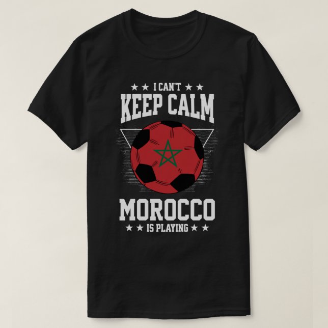 Marokko Fußball Jersey 2022 Flag Funny Soccer Lov T-Shirt (Design vorne)