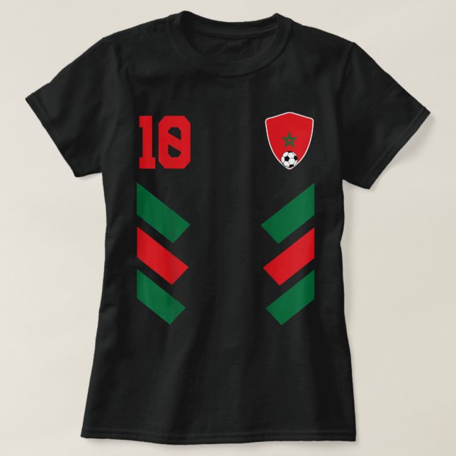 Marokko Fußball Jersey Marokko Fußball Marokko T-Shirt (Design vorne)