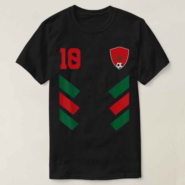 Marokko Fußball Jersey Marokko Fußball Marokko T-Shirt (Design vorne)