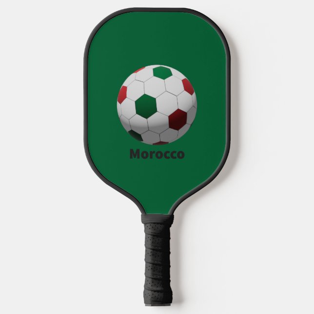 Marokko Fußball Pickleball Schläger (Vorderseite)
