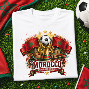 Marokko Fußballfan Atlas Löwen Football Marokkanis T-Shirt
