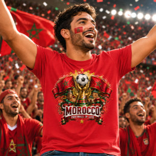 Marokko Fußballfan Atlas Löwen Football Marokkanis T-Shirt