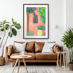 Marokko Garten Pink Walls Palm Tree Kunst, Dichtun Poster<br><div class="desc">Karo aus dieser süßen Wandkunst,  die von mir für dich gemacht wurde! Sie können Ihren eigenen Text hinzufügen oder die Farben ändern. Besuchen Sie meinen Shop für mehr!</div>