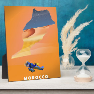 Marokko Illustriert Map Reiseplakat drucken. Fotoplatte