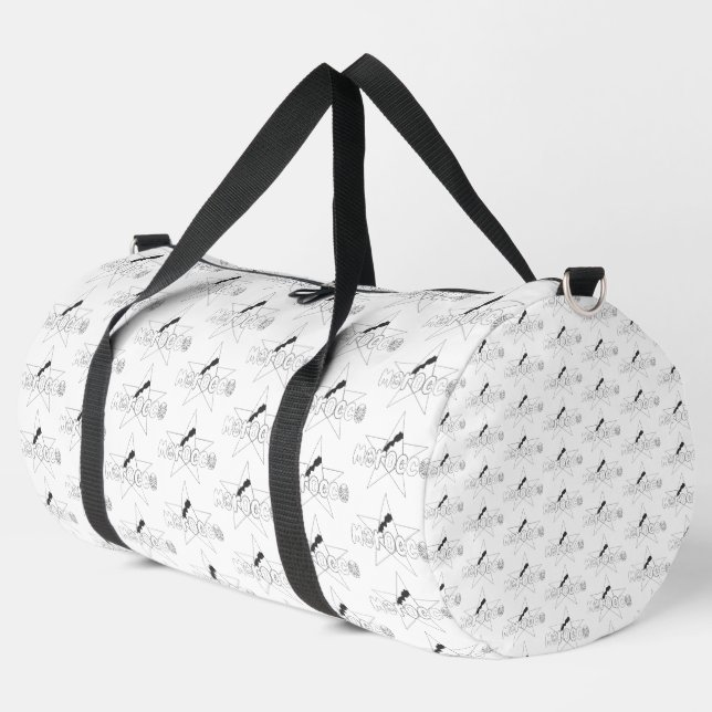 Marokko ist ein Stern über unserer gekrönten Ident Duffle Bag (Linke Ecke)