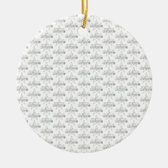 Marokko ist gekrönte Traditionen, Türen des Gerich Keramik Ornament (Vorne)