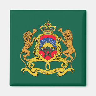 Marokko Landeswappen Symbol Emblem Flagge Magnet