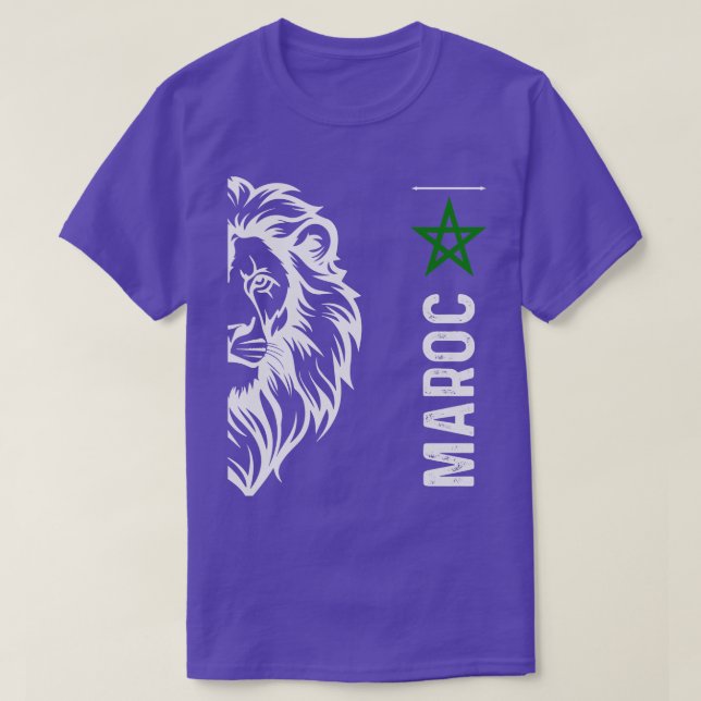 Marokko-Löwenflagge 2024 T-Shirt (Design vorne)