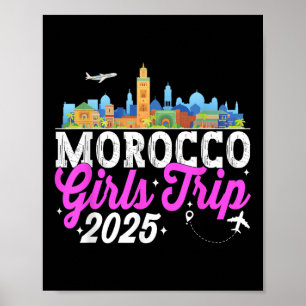 Marokko Mädchenreise 2025 Sommerurlaub Junggeselli Poster