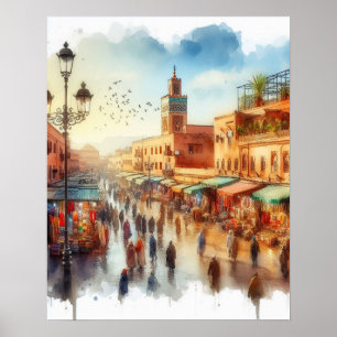 Marokko Marrakesch Medina Poster