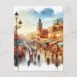 Marokko Marrakesch Medina Postkarte