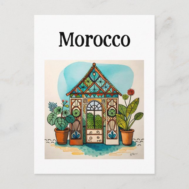 Marokko Marrakesch Postkarte (Vorderseite)