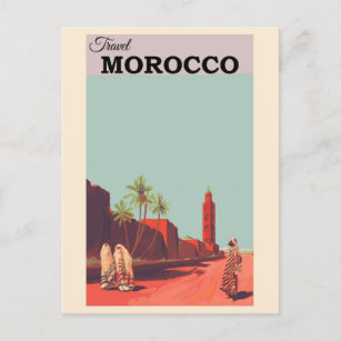 Marokko Nordafrika Vintage Travel Postkarte