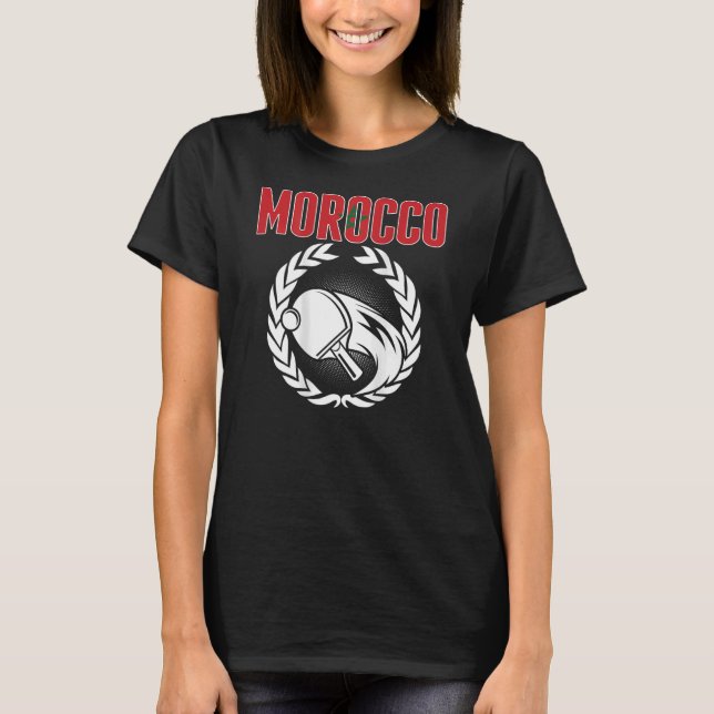 Marokko Ping Pong marokkanischer Tischtennis-Team  T-Shirt (Vorderseite)