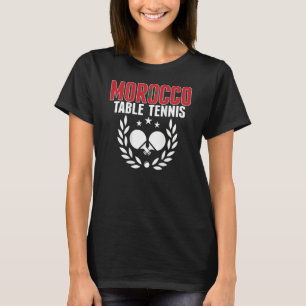 Marokko Ping Pong marokkanisches Tischtennis-Team T-Shirt