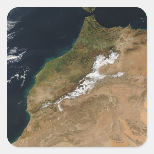 Marokko Quadratischer Aufkleber (Vorderseite)