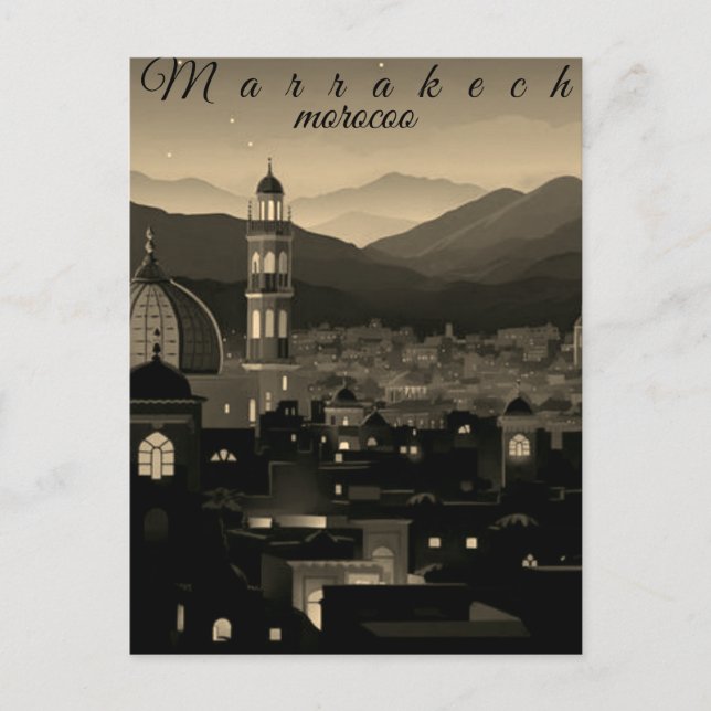 Marokko Reise Postkarte Kunst, Dichtung und Musik (Vorderseite)