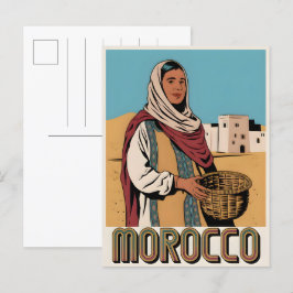 Marokko Reise-Postkarte mit Geschenk für die Einhe Postkarte