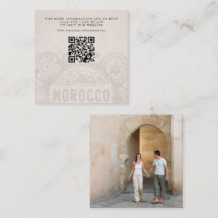 Marokko Reisepass Hochzeits QR Begleitkarte