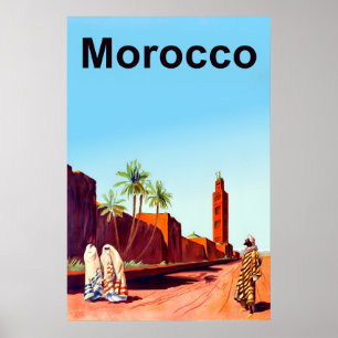 Marokko Reiseplakat Poster