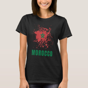 Marokko Retro Vintage Wasserfarben Sport Marokkani T-Shirt
