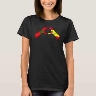 Marokko Spanien Flagge - Marokkanisches Herzstück T-Shirt