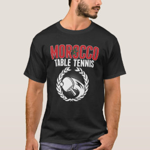 Marokko Tischtennis marokkanische Pingpong-Unterst T-Shirt