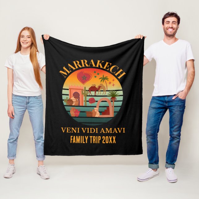 Marokko Veni Vidi Amavi Gruppe Urlaub MARAKKESH Fleecedecke (Beispiel)