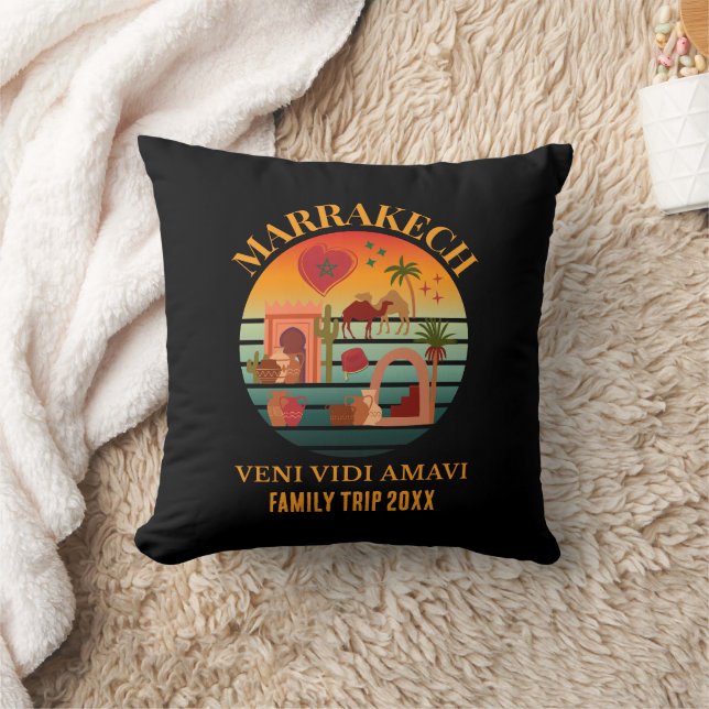 Marokko Veni Vidi Amavi Gruppe Urlaub MARAKKESH Kissen (Decke)