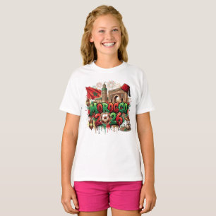 Marokko Vintage-Flagge Marokkanisch Afrikanisch T-Shirt