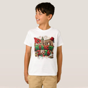 Marokko Vintage-Flagge Marokkanisch Afrikanisch T-Shirt