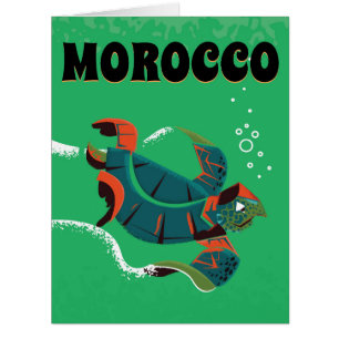 Marokko Vintage Reise Poster Art