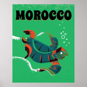 Marokko Vintage Reise Poster Art