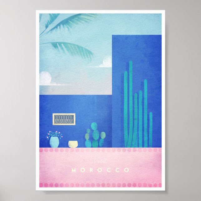 Marokko Vintage Travel Poster (Vorne)
