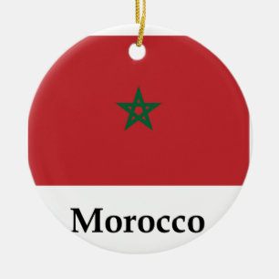 Marokkoflagge und -name keramik ornament
