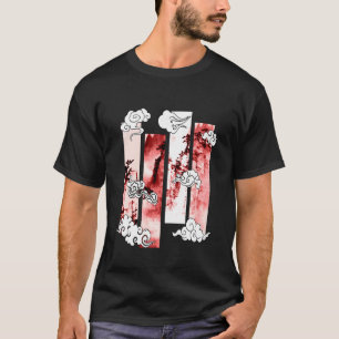 Marone Rot Burgund Japanische Klippen Szene Marone T-Shirt