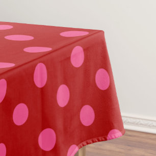 Marone Rot Pink Polka Punkte Design Tischdecke