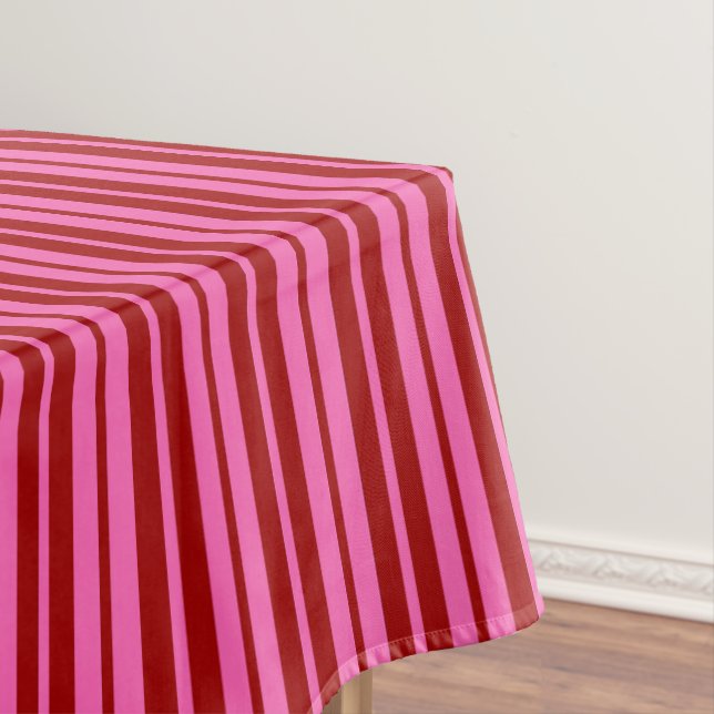 Marone Rot Pink Streifen Design  Tischdecke (Beispiel)