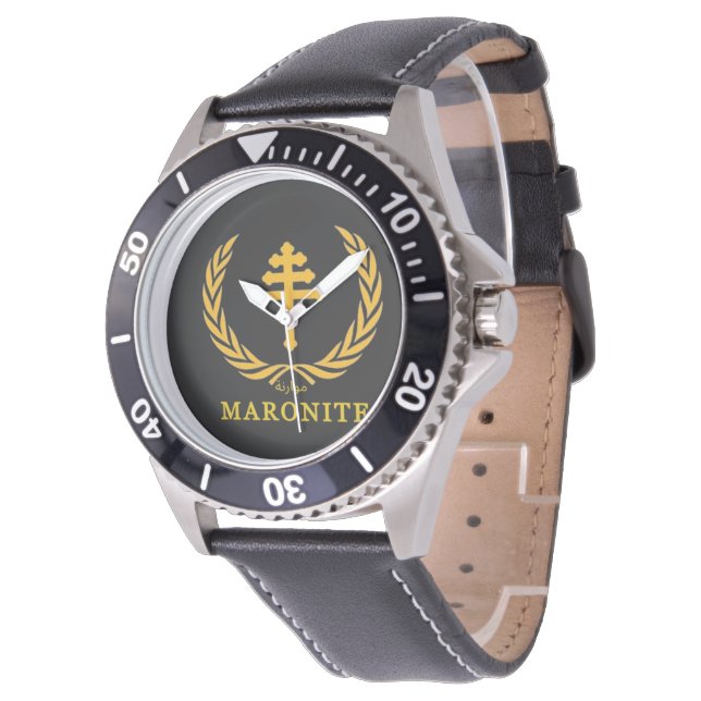 Maronite Church Cross Watch Armbanduhr (Schrägansicht)