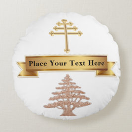 Maronite Church Wedding Personalisiert Ring Bearer Rundes Kissen