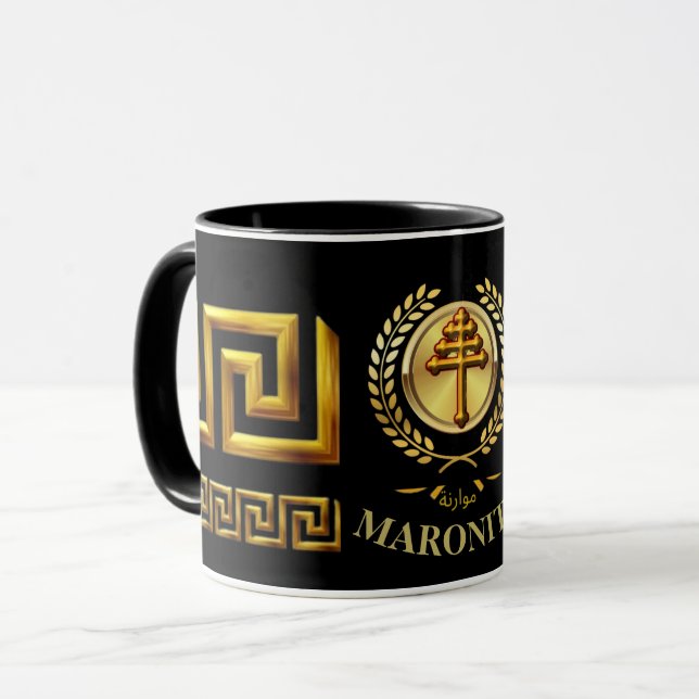 Maronite-katholische Kirchengeschenk Tasse (Vorderseite Links)