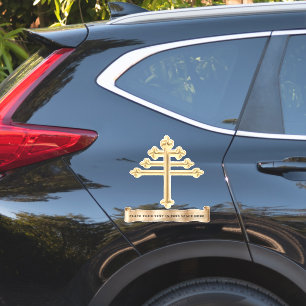 Maronitische Kirche Kreuz Personalisieren Text Auf Aufkleber
