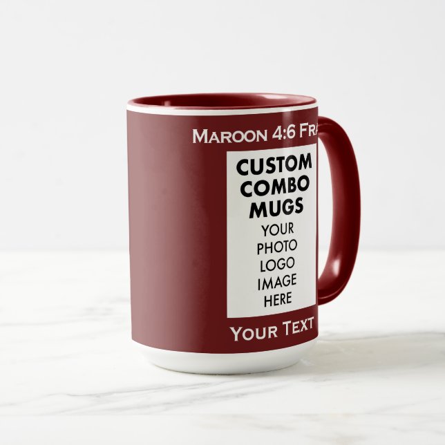 Maroon 4:6 Bilderrahmen 2 Foto Custom Combo Tasse (VorderseiteRechts)