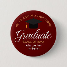 Maroon Abschluss Personalisiert 2025 Graduate