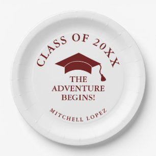 Maroon Adventure Begins Abschluss Pappteller